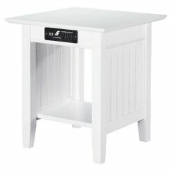 Nantucket End Table with Charger - Atlantic Furniture White 12 Nantucket End Table with Charger - Atlantic Furniture White -Side Tables Sales unnamed file 4006