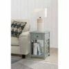 Middlebury Wood End Table with Drawer and Shelf Gray - Alaterre Furniture