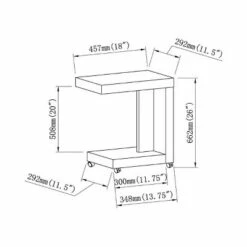 Carina Mobile End Table White Oak - miBasics -Side Tables Sales unnamed file 4042