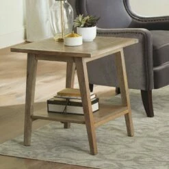 Milani Square End Table Natural - Steve Silver Co.