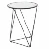 Metal Accent Table Triangle Base with Round Mirror Top - HomePop White 1 Metal Accent Table Triangle Base with Round Mirror Top - HomePop White -Side Tables Sales unnamed file 4049