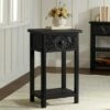 55 Downing Street Francis 13 3/4" Wide Black Side Table with Drawer -Side Tables Sales unnamed file 4093