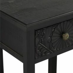 55 Downing Street Francis 13 3/4" Wide Black Side Table with Drawer -Side Tables Sales unnamed file 4095