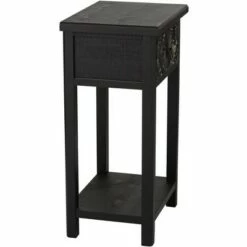 55 Downing Street Francis 13 3/4" Wide Black Side Table with Drawer -Side Tables Sales unnamed file 4098