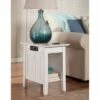 Atlantic Furniture Nantucket Chair Side Table with Charger Gray -Side Tables Sales unnamed file 4100