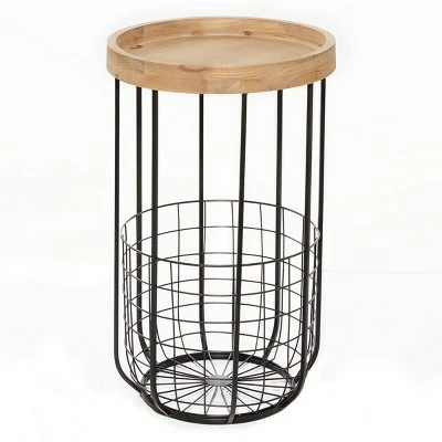 Olivia & May Industrial Metal Accent Table Black - Olivia & May 6 Olivia & May Industrial Metal Accent Table Black - Olivia & May - Image 4