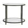Studio Designs Home 26" Camber Modern Glass Round End Table - Studio Designs Gold 1 Studio Designs Home 26" Camber Modern Glass Round End Table - Studio Designs Gold -Side Tables Sales unnamed file 4111