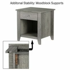 Hastings Home 1-Drawer End Table, Gray -Side Tables Sales unnamed file 4123