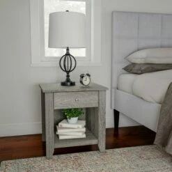 Hastings Home 1-Drawer End Table, Gray -Side Tables Sales unnamed file 4126