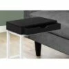 Monarch Specialties 24.5 Inch Elegant Metal Accent C Shaped Couch Side Table with Pass Through Storage Drawer, Black and White -Side Tables Sales unnamed file 4149