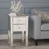 Amara 2 Drawer Side Table Mirror Finished - Christopher Knight Home -Side Tables Sales unnamed file 4153