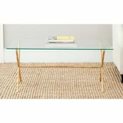 Brogen Accent Table - Clear/Gold - Safavieh