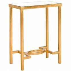 Everard End Table Gold/Mirror - Safavieh -Side Tables Sales unnamed file 4160