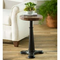 Plow & Hearth - Allegheny Reclaimed Wood Adjustable Height Side Table / End Table -Side Tables Sales unnamed file 4170