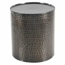 Metal Cylinder Accent Tables (Set of 3) Brown - Olivia & May