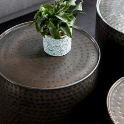 Metal Cylinder Accent Tables (Set of 3) Brown - Olivia & May -Side Tables Sales unnamed file 4175