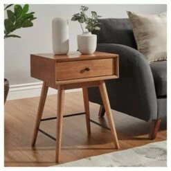 Foerster Mid Century Accent Table - Warm Brown - Inspire Q -Side Tables Sales unnamed file 4200