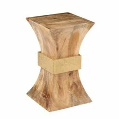 Bewill Square Side Table with Brass Accents Natural/Brass - Aiden Lane -Side Tables Sales unnamed file 4203