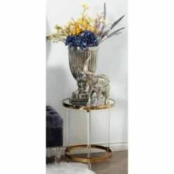 Olivia & May Contemporary Acrylic Accent Table Gold - Olivia & May