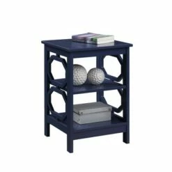 Omega End Table with Shelves - Breighton Home Cobalt Blue -Side Tables Sales unnamed file 4229