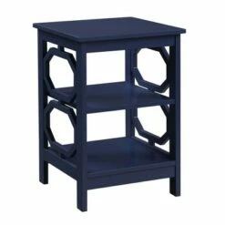Omega End Table with Shelves - Breighton Home Cobalt Blue -Side Tables Sales unnamed file 4230