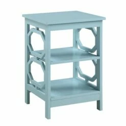 Omega End Table with Shelves - Breighton Home Cobalt Blue -Side Tables Sales unnamed file 4233