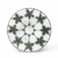 Mcneal Handcrafted Boho Marble Mosaic End Table White/Black - Christopher Knight Home -Side Tables Sales unnamed file 4242