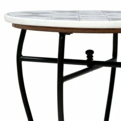 Mcneal Handcrafted Boho Marble Mosaic End Table White/Black - Christopher Knight Home -Side Tables Sales unnamed file 4243