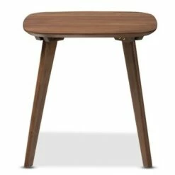 Dahlia Mid - Century Modern End Table - "Walnut" Brown - Baxton Studio