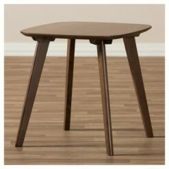 Dahlia Mid - Century Modern End Table - "Walnut" Brown - Baxton Studio -Side Tables Sales unnamed file 4261