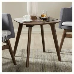 Dahlia Mid - Century Modern End Table - "Walnut" Brown - Baxton Studio -Side Tables Sales unnamed file 4262