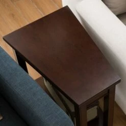 Laurent Recliner Wedge Table Chocolate Cherry Finish - Leick Home -Side Tables Sales unnamed file 4282