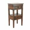 Distressed Wooden Side Table with Drawers - Olivia & May Rustic Brown -Side Tables Sales unnamed file 4289