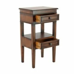 Distressed Wooden Side Table with Drawers - Olivia & May Rustic Brown 13 Distressed Wooden Side Table with Drawers - Olivia & May Rustic Brown -Side Tables Sales unnamed file 4292
