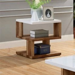 2pc Chetwood Coffee Table Set White - miBasics -Side Tables Sales unnamed file 43