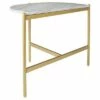 Crescent Moon Shaped Marble Top Metal Chair Side End Table White/Gold - Benzara 2 Crescent Moon Shaped Marble Top Metal Chair Side End Table White/Gold - Benzara -Side Tables Sales unnamed file 4316