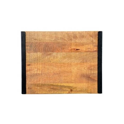 C Shape Mango Wood Sofa Side End Table with Metal Cantilever Base Brown/Black - The Urban Port 7 C Shape Mango Wood Sofa Side End Table with Metal Cantilever Base Brown/Black - The Urban Port - Image 5