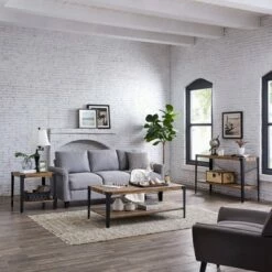 Modern Industrial Side/End Table Metal/Distressed Wood - Danya B. -Side Tables Sales unnamed file 4339