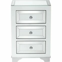 Studio 55D Modern Wood Accent Side End Table 17" x 13 1/2" with Drawer White Mirrored Tabletop Living Room Bedroom Entryway House -Side Tables Sales unnamed file 4350