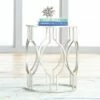 55 Downing Street Modern Glam Metal Round Accent Side End Table 20" Wide Silver Mirrored Top for Living Room Bedroom Home Entryway -Side Tables Sales unnamed file 4372