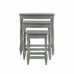 Olivia & May Set of 3 Carved Accent Tables with Distressed Finish Gray - Olivia & May 10 Olivia & May Set of 3 Carved Accent Tables with Distressed Finish Gray - Olivia & May -Side Tables Sales unnamed file 438