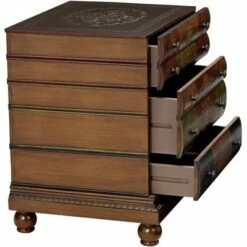 Crestview Collection Vintage Chestnut Wood Rectangular Accent Side End Table 23" x 20" with Drawer Brown for Living Room Bedroom -Side Tables Sales unnamed file 4384