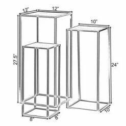 Vintiquewise Modern Nesting Display Tables Square Accent Side End Table, Set of 3 -Side Tables Sales unnamed file 4403
