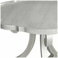 Crestview Collection Traditional Wood Round Accent Side End Table 26" Wide Silver Scalloped Tabletop for Living Room Home House -Side Tables Sales unnamed file 4416
