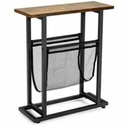 Costway 2PCS Industrial End Side Table Nightstand with Mesh Holder Rustic Brown 19 Costway 2PCS Industrial End Side Table Nightstand with Mesh Holder Rustic Brown -Side Tables Sales unnamed file 4458