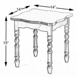 Fabulaxe Square Wooden Side Table, Living Room Accent End Table -Side Tables Sales unnamed file 4484
