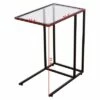 Costway 2PCS Coffee Tray Side Sofa End Table Ottoman Couch Stand TV Lap W/Glass Top -Side Tables Sales unnamed file 4487