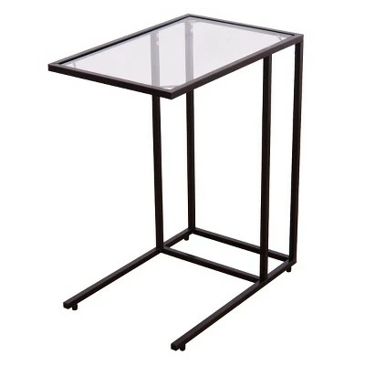 Costway 2PCS Coffee Tray Side Sofa End Table Ottoman Couch Stand TV Lap W/Glass Top 6 Costway 2PCS Coffee Tray Side Sofa End Table Ottoman Couch Stand TV Lap W/Glass Top - Image 4