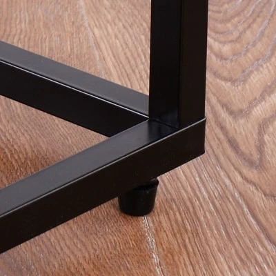 Costway 2PCS Coffee Tray Side Sofa End Table Ottoman Couch Stand TV Lap W/Glass Top 11 Costway 2PCS Coffee Tray Side Sofa End Table Ottoman Couch Stand TV Lap W/Glass Top - Image 9