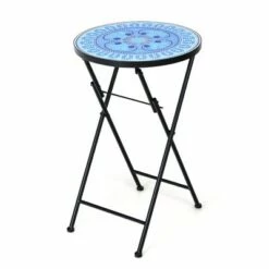Costway Folding Mosaic Side Table Accent Table Bistro End Table -Side Tables Sales unnamed file 4506